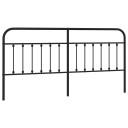  Sengegavl i metall svart 200 cm 8720845881597