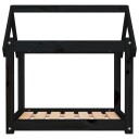 vidaXL Hundeseng svart 71x55x70 cm heltre furu