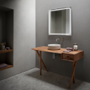 Bathco Carnac cru Toppmontert Servant Ø35,5x11,5 cm, uten overløp, Beige