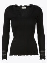 Rosemunde Benita Silk T-Shirt W/ Lace Sort XL