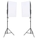 vidaXL Fotostudiosett med lyssett og bakgrunn