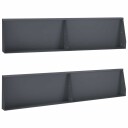 vidaXL Støttemur 4 stk. 100 x 12 x 40 cm Stål Antrasitt