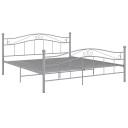 vidaXL Sengeramme grå metall 160x200 cm