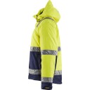 Blåkläder Hi-Vis vinterjakke S med quiltfôr, varselgul/marineblå, slitesterk og vannresistent
