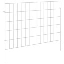 vidaXL Hagefence med spyd 48 stk. 75 x 50 cm Galvanisert stål Sølv