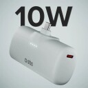 SBS EcoPower 5000 mAh 10W Powerbank med innebygd USB-C-port Grå