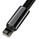 Baseus Tungsten Gold 1m Lightning Kabel - Svart - 2.4A Strømledning
