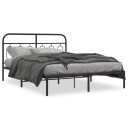  Sengeramme i metall med sengegavl svart 150x200 cm 8721102645891