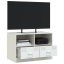  TV-benk hvit 67x39x44 cm stål
