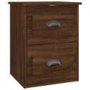 vidaXL Veggmontert nattbord brun eik 41,5x36x53 cm
