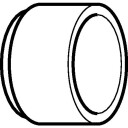 50 mm tilkoblingshylse svart PEH Geberit