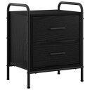 vidaXL Nattbordskap 2 stk. Svart eik 40 x 30 x 50 cm Konstruert tre
