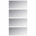  Sjekkplater 4 pcs sølv 90 x 40 cm Aluminium