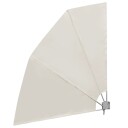 vidaXL Sammenleggbar sidemarkise for balkong krem 210x210 cm