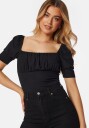 BUBBLEROOM Neija Short Sleeve Top Black S