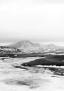 Frozen River Iceland b&w Plakat Plakat / 100x150cm