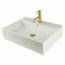 Lavabo Solid Surface servant, 60 x 45 cm, hvit