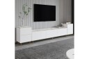 Imaj TV-benk 180 cm - Hvit marmor/Gull