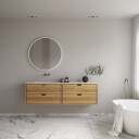 CPH Tapwork Soft 180L   MKII fingertappede skap i naturlig eik inkludert Mathvid SolidTec® vask