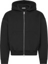 Weekday Simon Scuba Zip Hoodie   Black   L