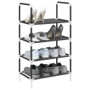  Skostativ 4-lags svart 44x28x77 cm ikke-vevd stoff 8721158510136