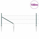  Gjerde med innlegg. grønn 0.5 x 100 m PVC belagt stål