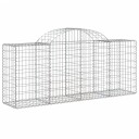 vidaXL Gabionkurver buede 50 stk 200x50x80/100 cm galvanisert jern