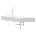 vidaXL Sengeramme i metall med hodegavl hvit 80x200 cm 8721012249127