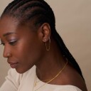 Orelia Baguette Fine Chain Link Earring