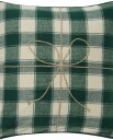 Lexington Home Wrapped Checked Organic Flannel Pillow Cover - Green - 50X50