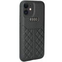 Audi Audi Genuine Leather Iphone 12/12 Pro 6.1" Czarny/Black Hardcase Au-Tpupcip12p-Q8/D1-Bk