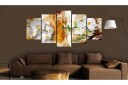Bilde Brown Paint And Orchid 100x50 Artgeist sp. z o. o.