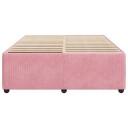 Sengeramme rosa 140x190 cm fløyel 3285011