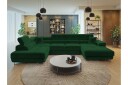 Gabina Sofa med Divan og Sjeselong 4 seter   Grønn