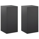 vidaXL Planteholder 2 pcs Svart 30 x 30 x 60 cm Stål