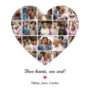 Heart Photo Collage Personal Plakat Plakat / 30x30cm