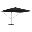  Cantilever Roma parasoll med LED lys Svart 352x251x265 cm Aluminium