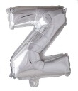 Folie ballong Sølv 41 cm -  Bokstaven Z