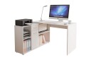 Armacao Hjørneskrivebord 120 cm med Oppbevaring - Hvit/Beige