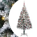  Kunstig juletre med 300 LED grønn 210 cm PVC og Stål og Plast