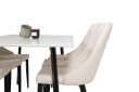 Venture Design Polar & Leone spisegruppe Hvit/beige 6 st stoler & bord 180 x 90 cm