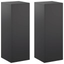vidaXL Planteholder 2 pcs Svart 30 x 30 x 80 cm Stål