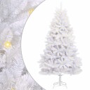 vidaXL Kunstig juletre med 300 LED Hvit 300 cm PVC og metall