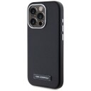 Karl Lagerfeld MagSafe Mobildeksel til iPhone 15 Pro Max med Metallplate - Svart