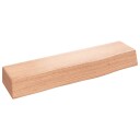 vidaXL Vegghylle lysebrun 40x10x6 cm behandlet heltre eik