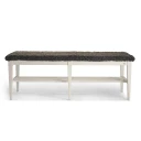 Oscarssons Möbel Nadja Bench 130 cm Hvitoljet ask/safeskinn brun