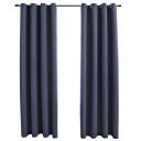 Vidaxl Lystette Gardiner Med Metallringer 2 Stk Antrasitt 140x245 Cm