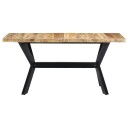 vidaXL Spisebord 140x70x75 cm grov heltre mango