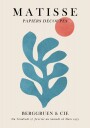 Blue Botanical Cutout Plakat / 40x50