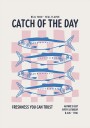 Farmers Market Sardines Blue Plakat Plakat / 40x50cm